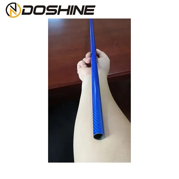 इलेक्ट्रोप्लेटेड क्लॉथ कार्बन फाइबर ट्यूब ब्लू