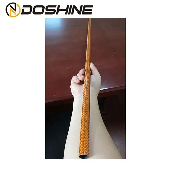 इलेक्ट्रोप्लेटेड क्लॉथ कार्बन फाइबर ट्यूब गोल्ड