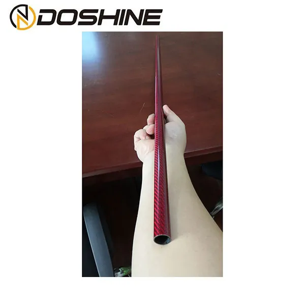 इलेक्ट्रोप्लेटेड क्लॉथ कार्बन फाइबर ट्यूब रेड